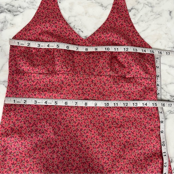 Vintage Y2K J.Crew Ditsy Floral Open Back Halter Dress Pink Summer Size 4 - Picture 8 of 10